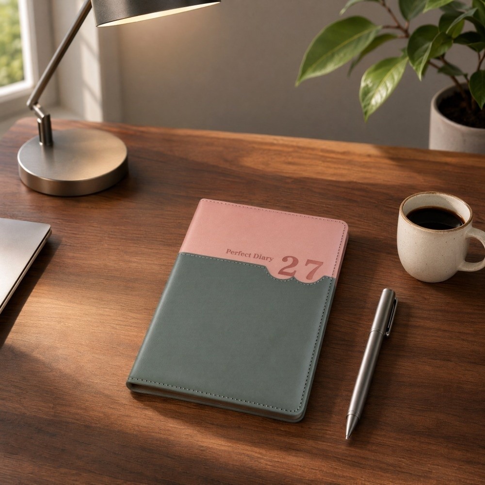 Leather Work Diary Covers - Office Work Planner 2027 Schedule Planner