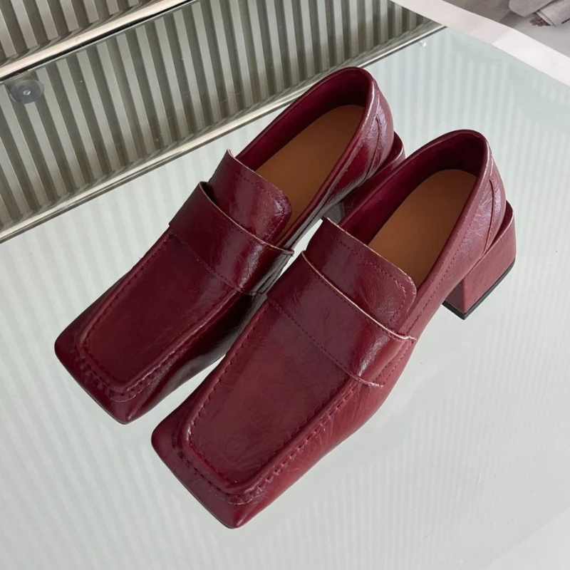 Women Square Toe Chunky Heel D - đánh giá và giá Leatherwork Designs
