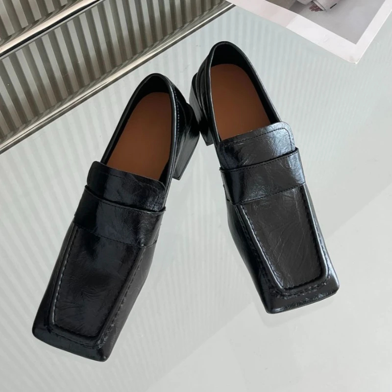 Women Square Toe Chunky Heel D - đánh giá và giá Leatherwork Designs